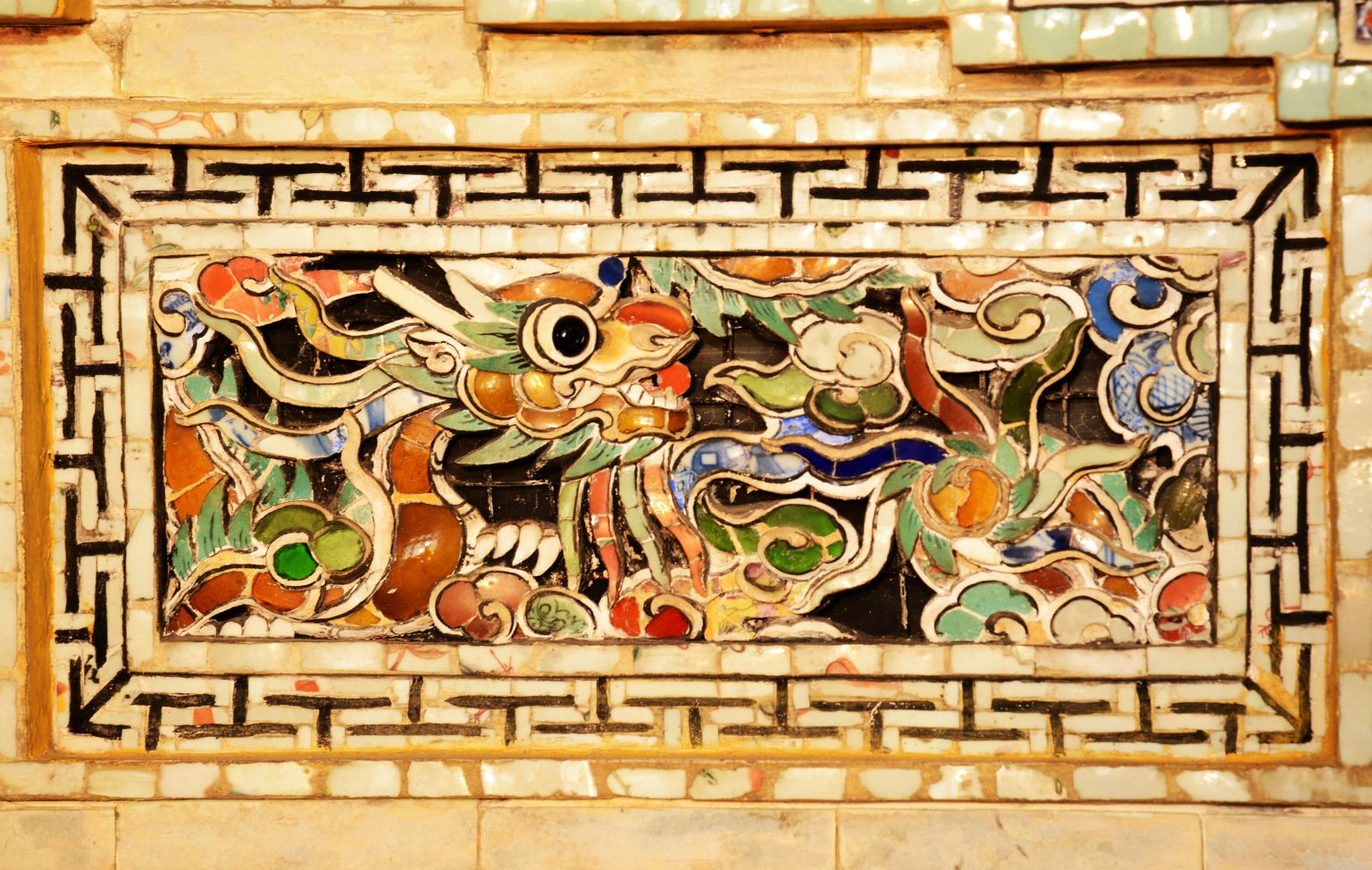 Decorative Mosaic Art in Khai Dinh Mausoleum