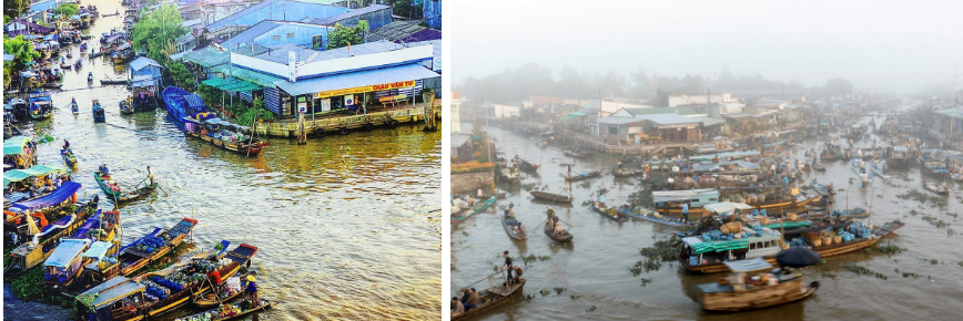 The distinctive features of five well-known Western floating markets